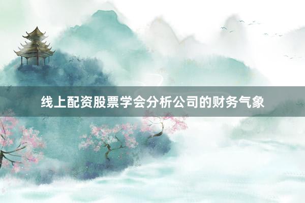 线上配资股票学会分析公司的财务气象