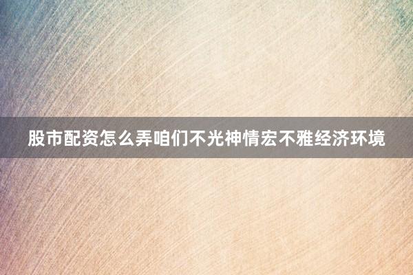 股市配资怎么弄咱们不光神情宏不雅经济环境